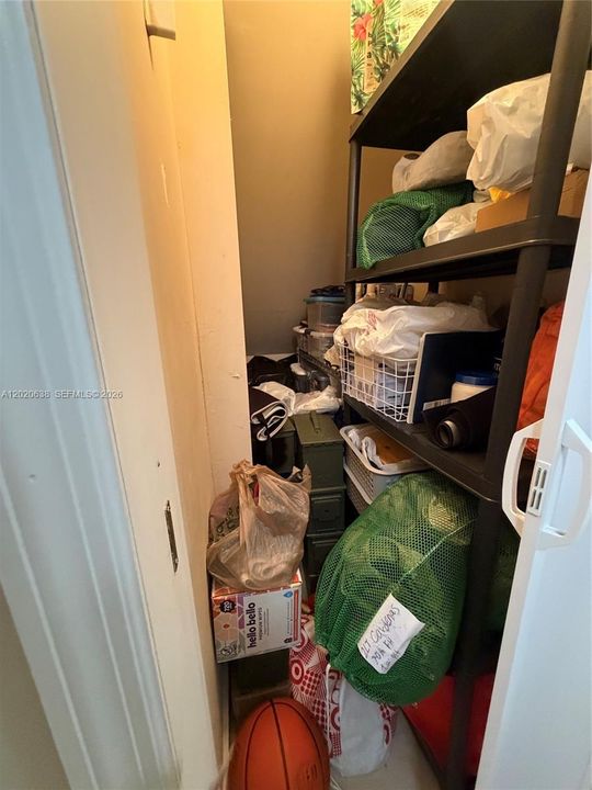 Closet in half bath