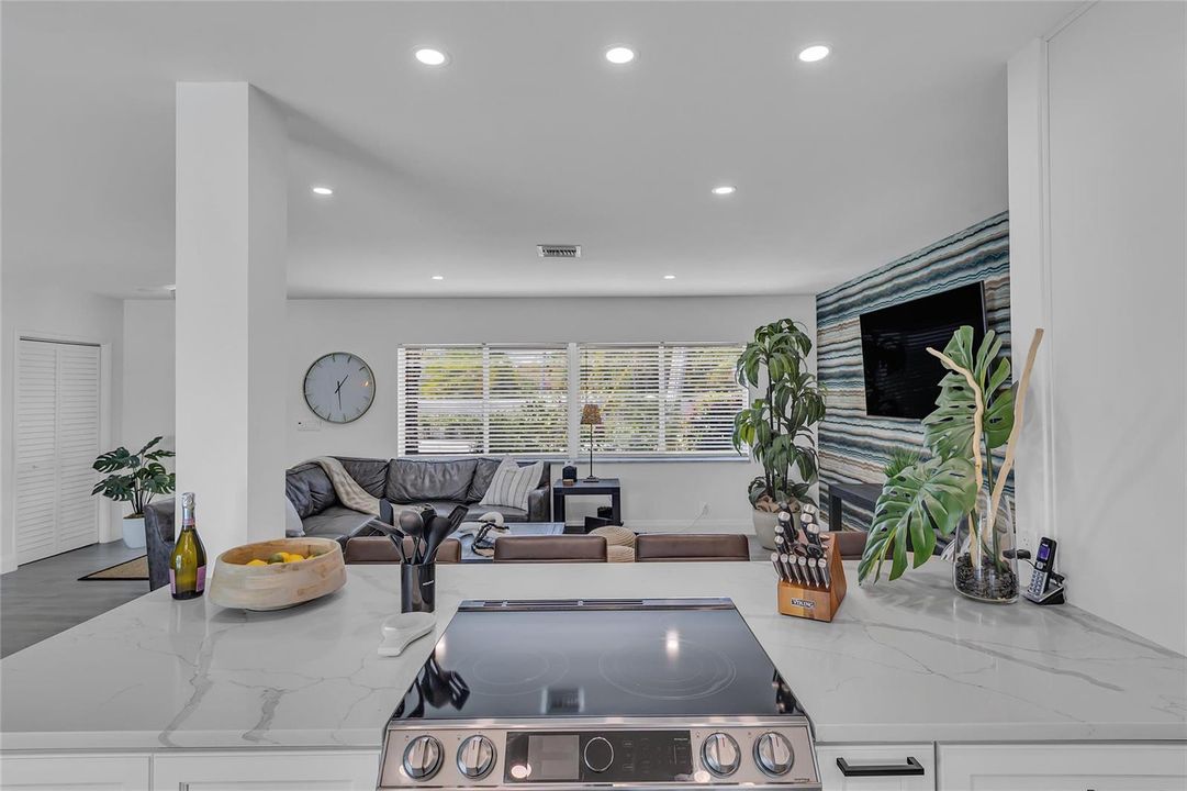 Kitchen and living area