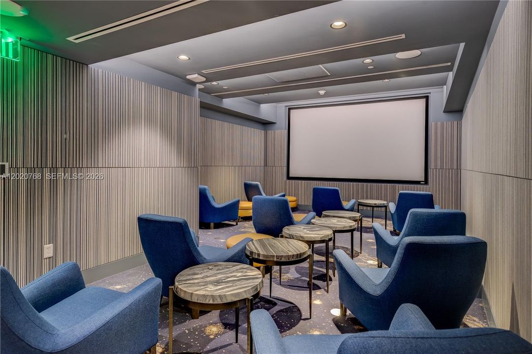 Theater room.