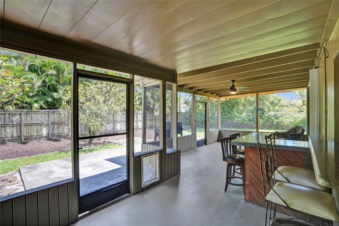 Screened patio