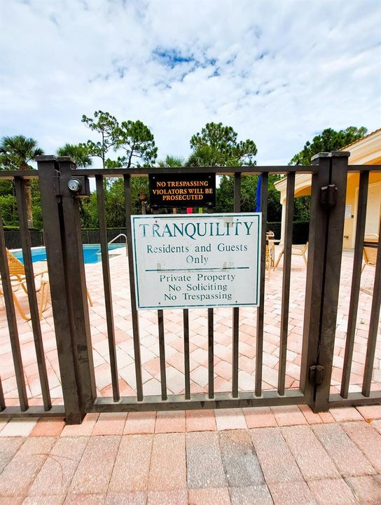 Tranquility pool area