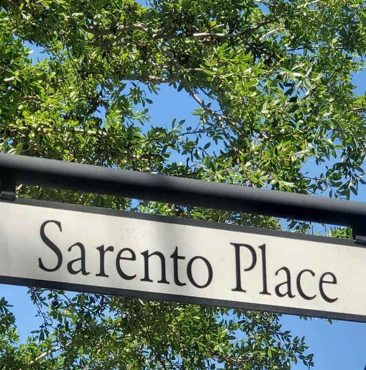 Sarento Pl Street Sign