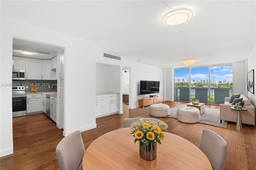 Dinning/Living/BalconyVirtually Staged
