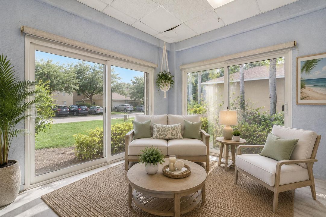 Florida room staged