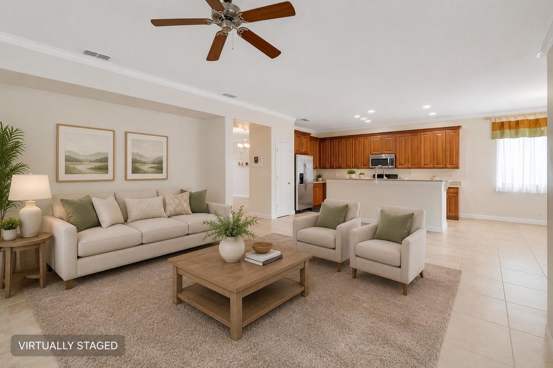 Family Room Open to Kitchen (Virtually S