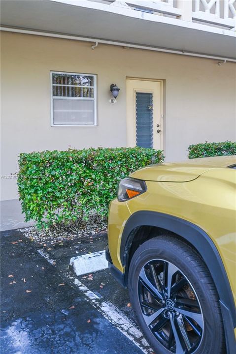 Parking space right outside your door