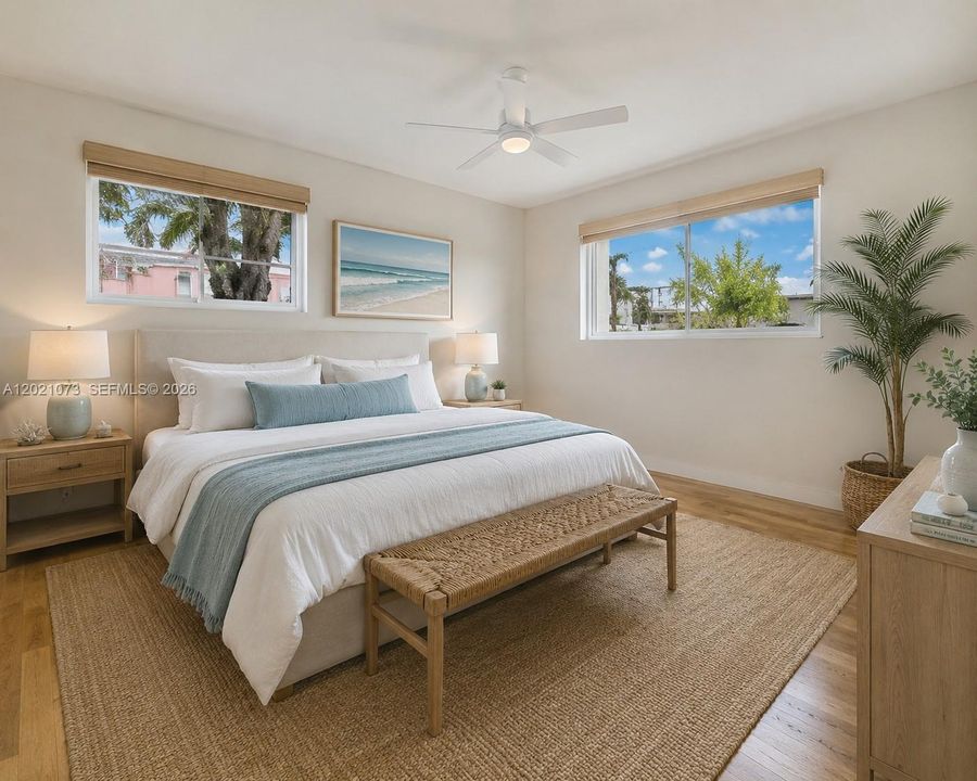 PRIMARY BEDROOM VIRTUALLY STAGED