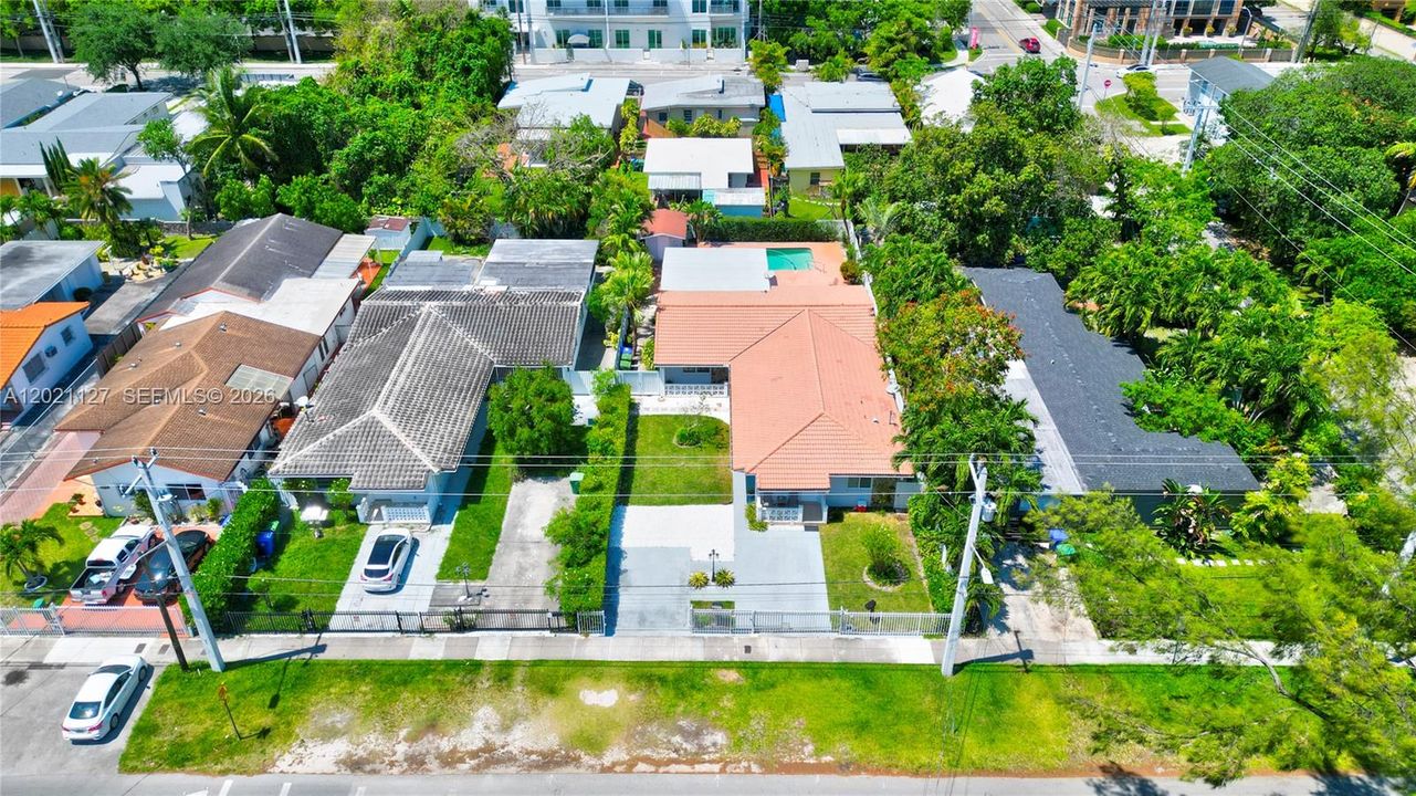 3611/3613 SW 23 Street, Miami, FL 33145 - Excellent location, gated duplex on 9,000 sf lot with pool featuring 3/2 and 2/1 (rented)