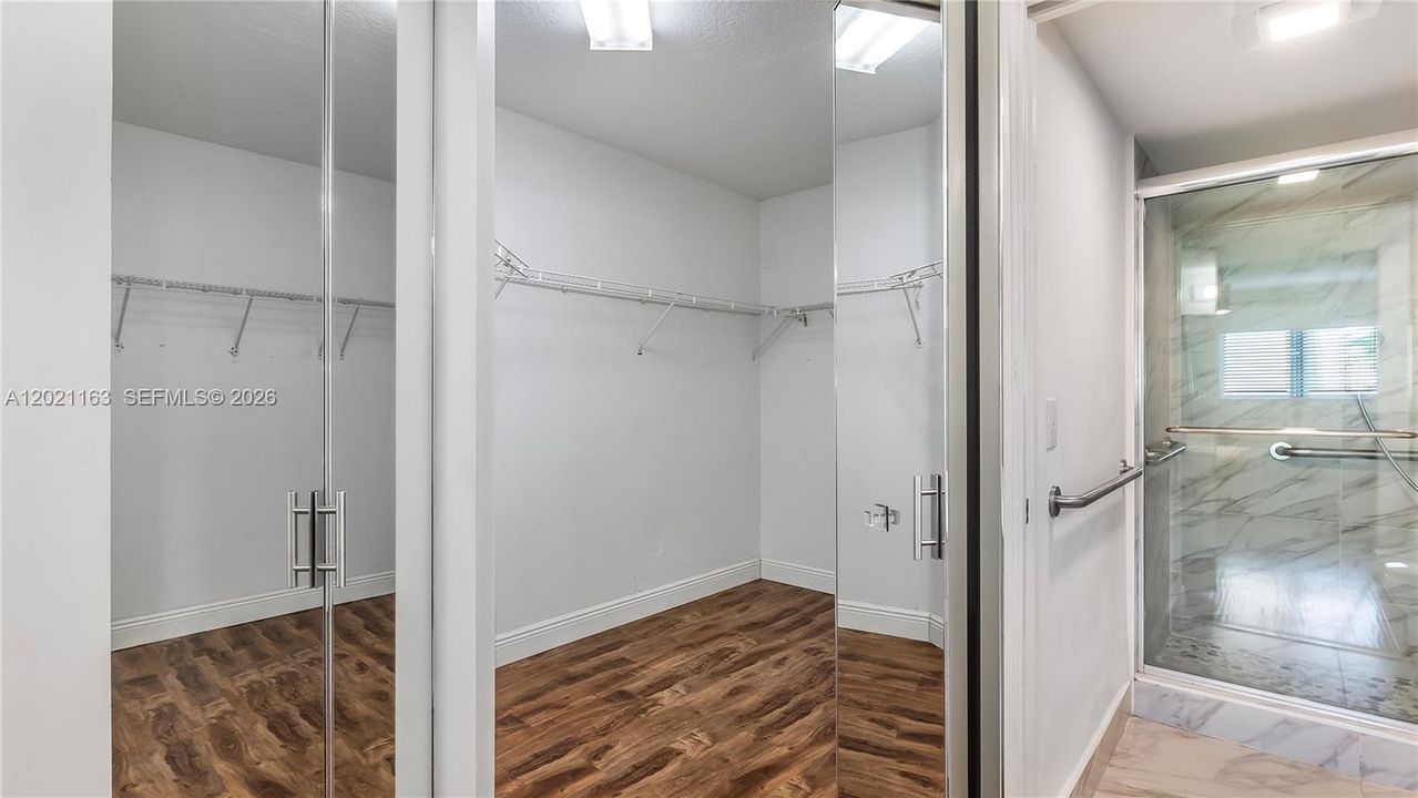 walk-in and linen closets