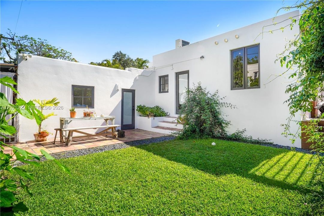 Backyard Garden with Guest House Entrance