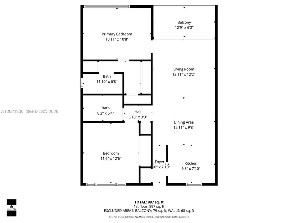 For Sale: $650,000 (2 beds, 2 baths, 1057 Square Feet)