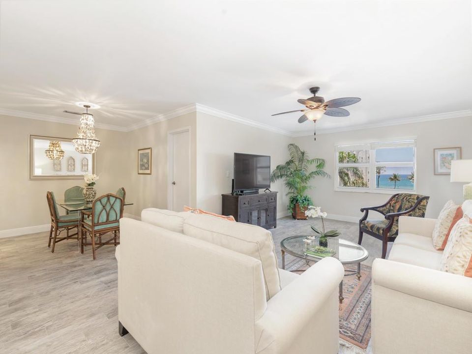 Ocean views from all three rooms