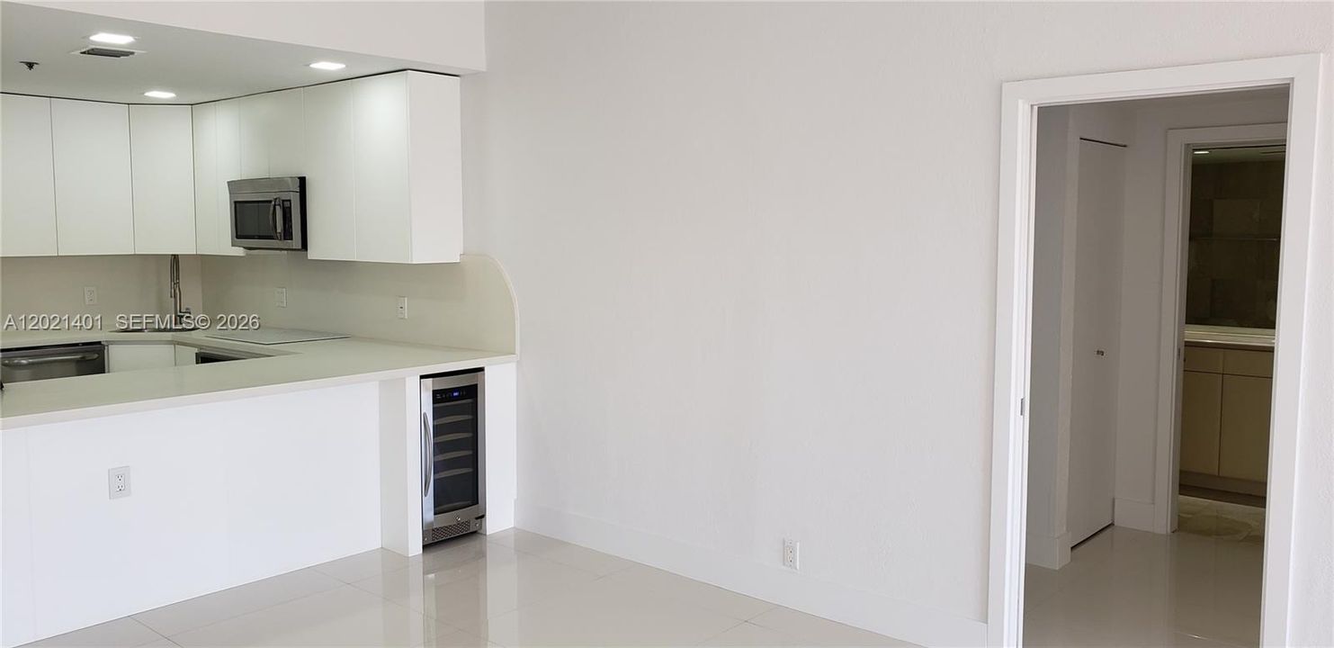 Kitchen also has a new refrigerator.