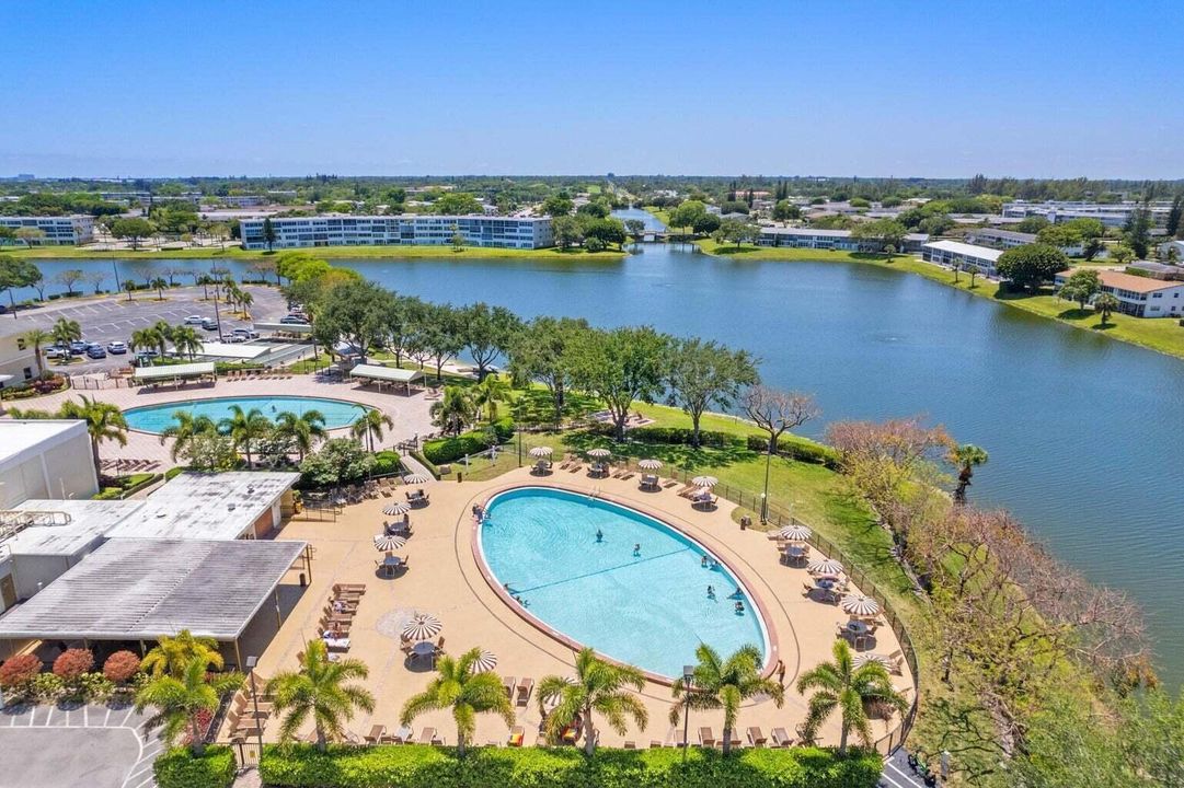 Aerial view pool