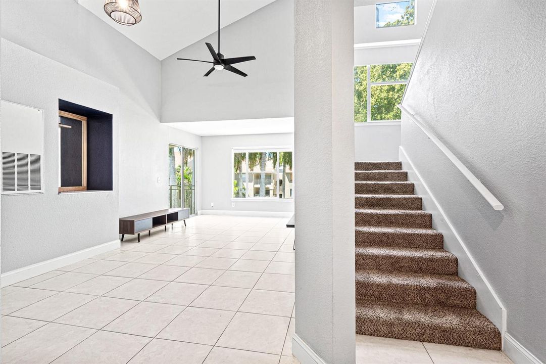 Living room & stars to loft area
