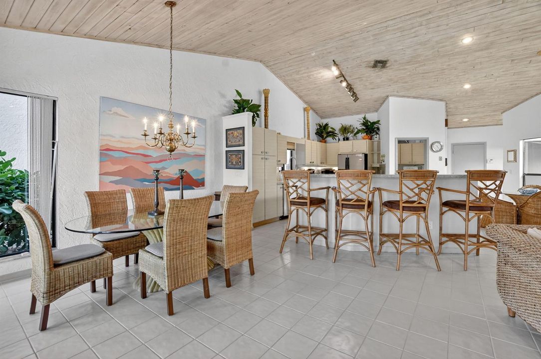 Dining open into kitchen