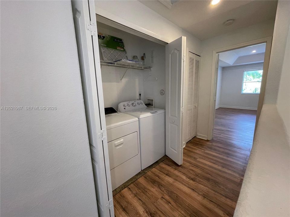 laundry on the second floor