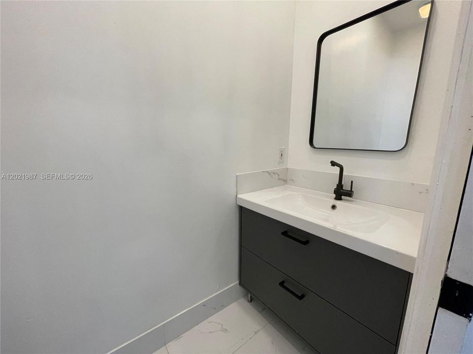 Half bathroom on first floor