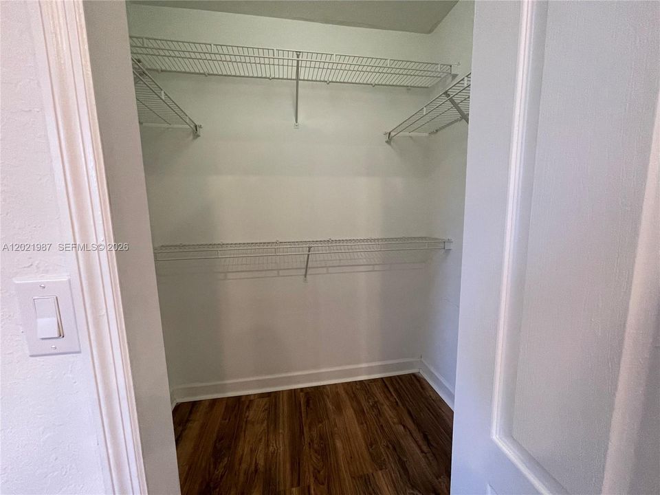 2 walk-in closets at master bedroom