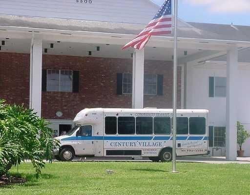 bus in front of club house