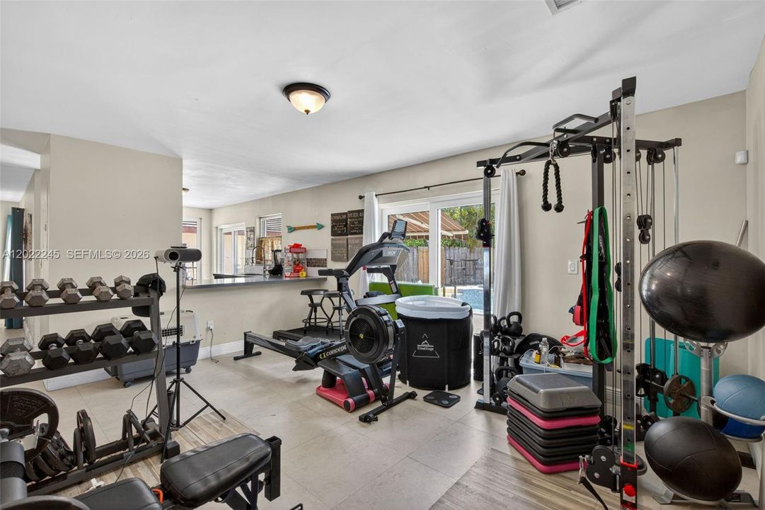 Being used as an Exercise room