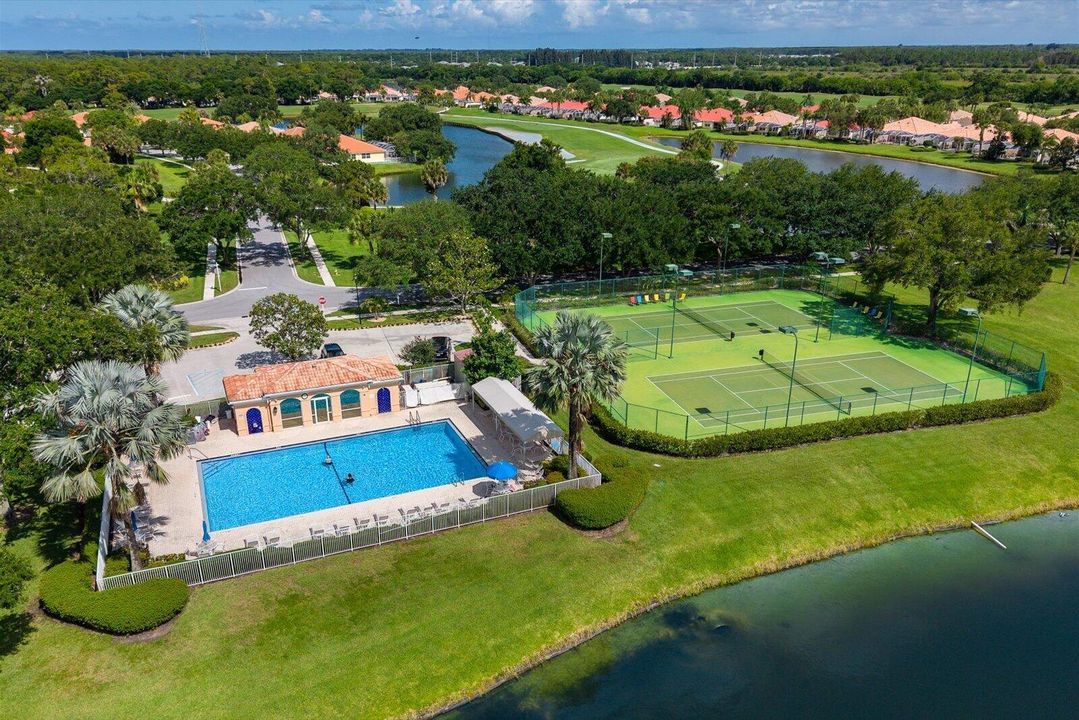 Communtiy pool, tennis and pickleball