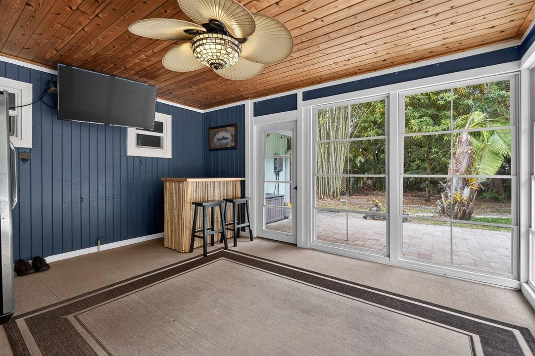 Closed Patio with bar