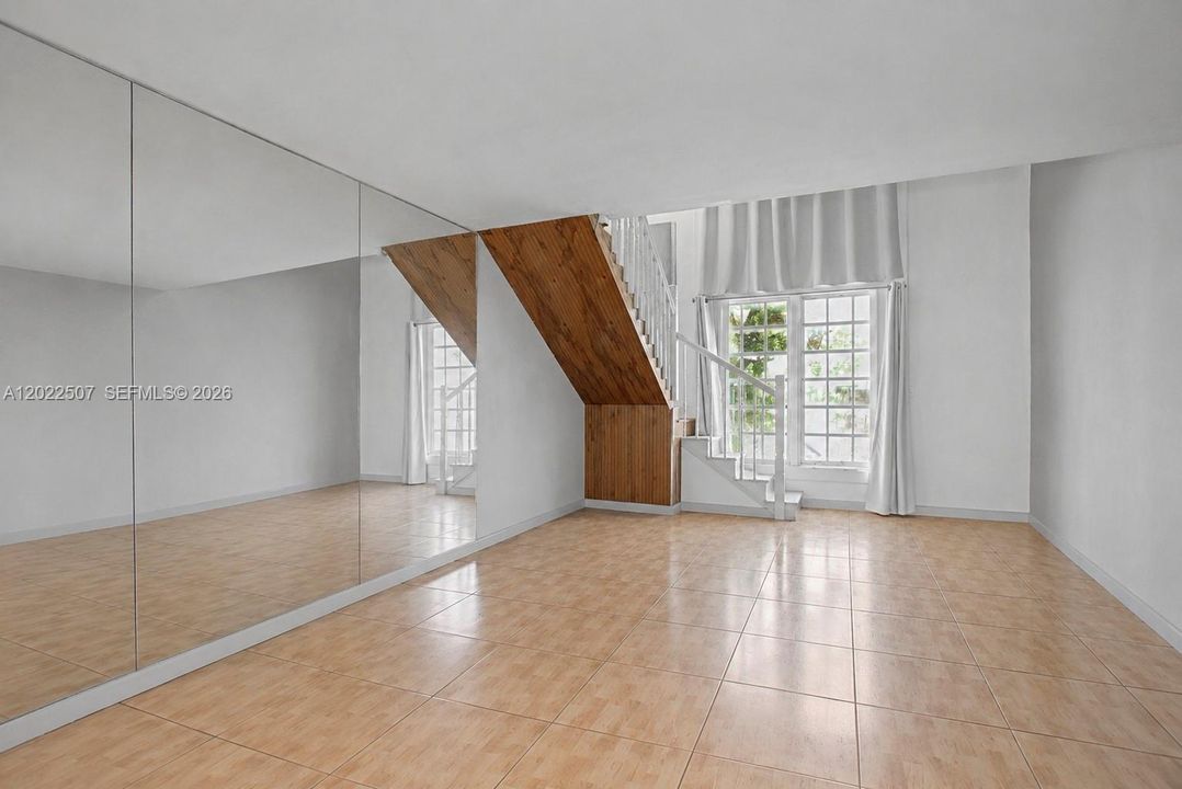 Photo has been virtually altered to remove furniture