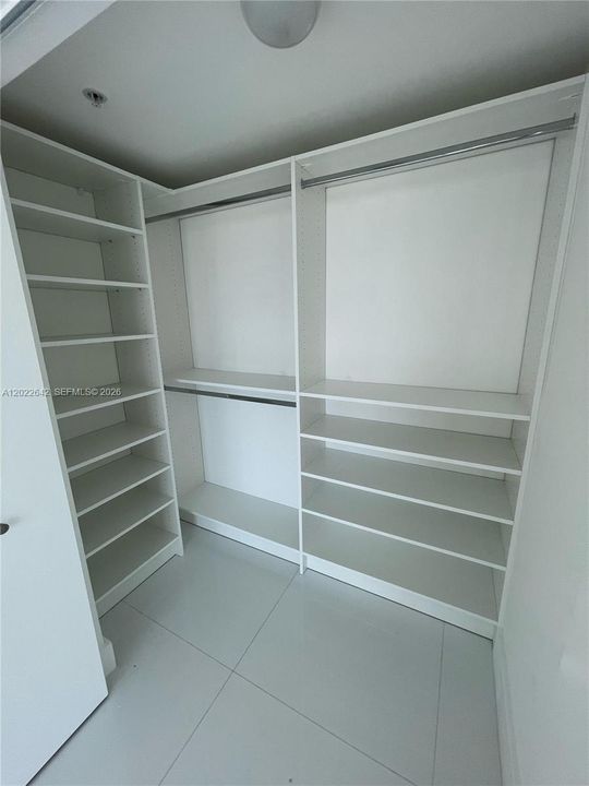 Primary closet