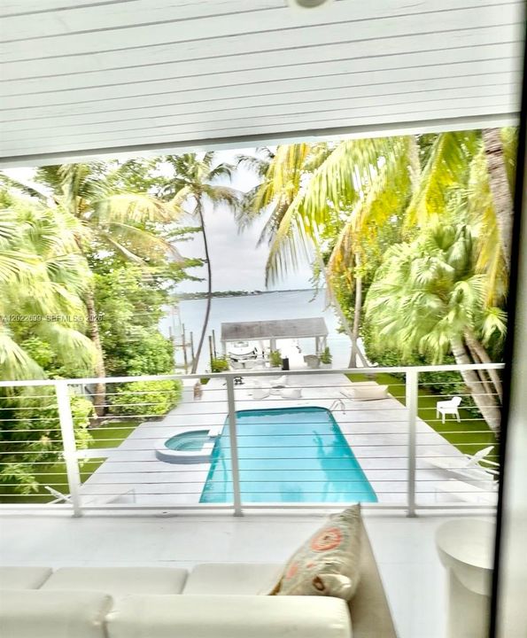 view from primary bedroom balcony