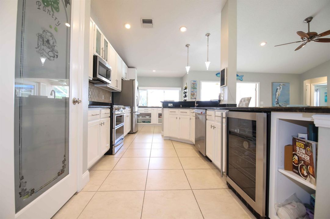 Kitchen work area & pantry