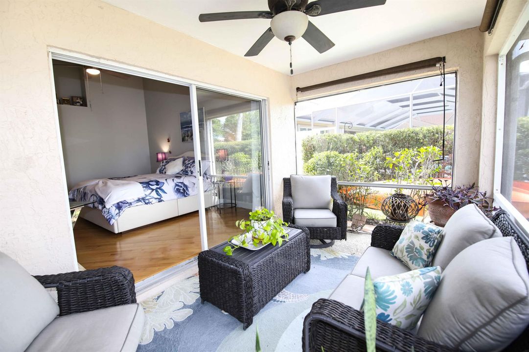 Private porch area