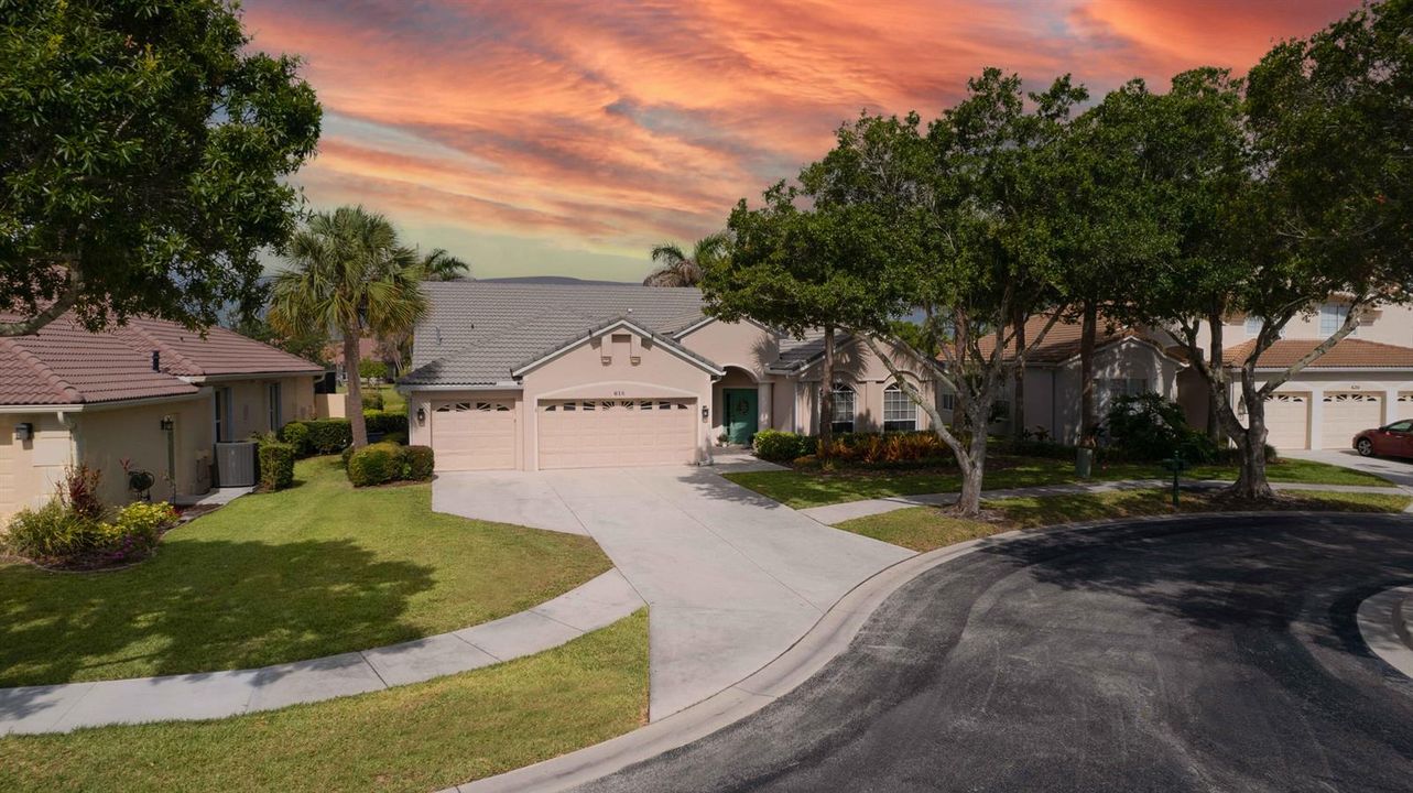 Aerial of driveway & house