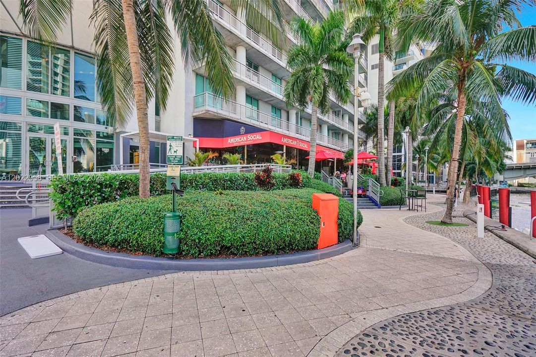 American Social is located on the ground level.