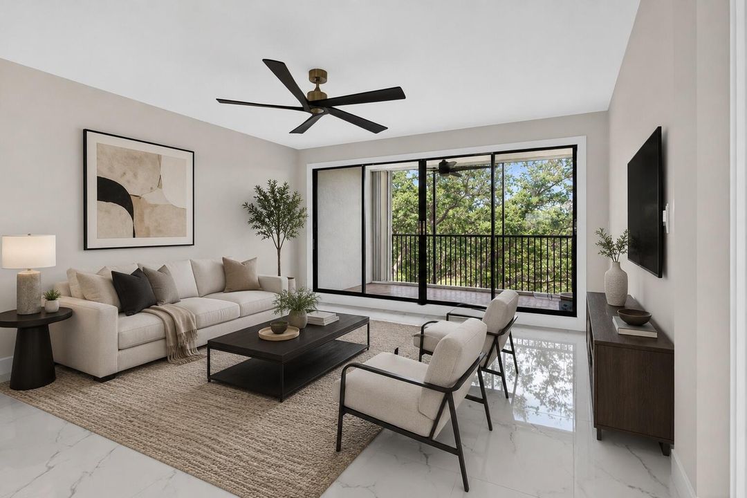 Virtually Staged Living Room