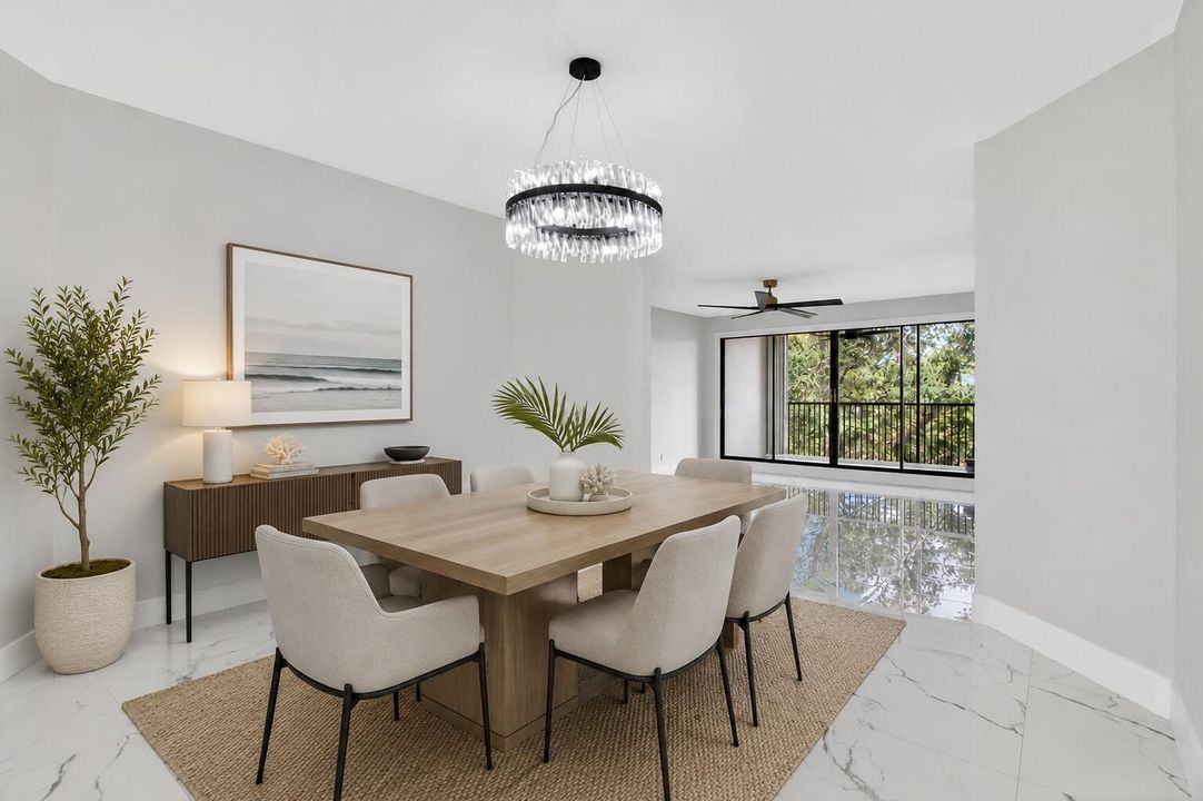 Virtually Staged Dining Room