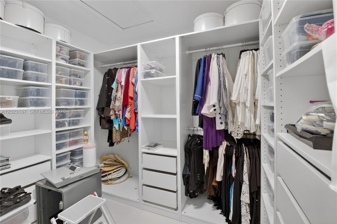 Walk in closet in primaryAlso separate additional closet in the primary bedroom