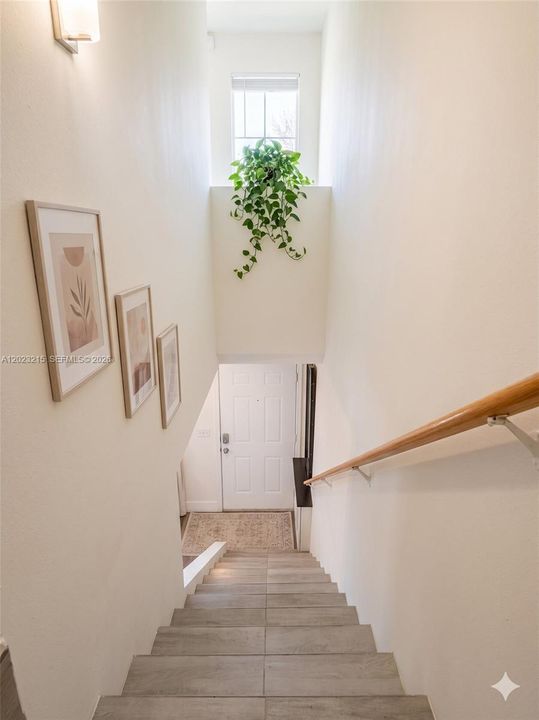 Looking down