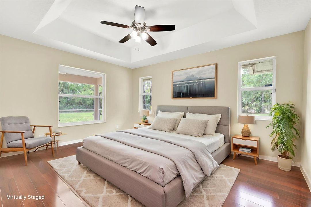 Virtually Staged Primary Bedroom