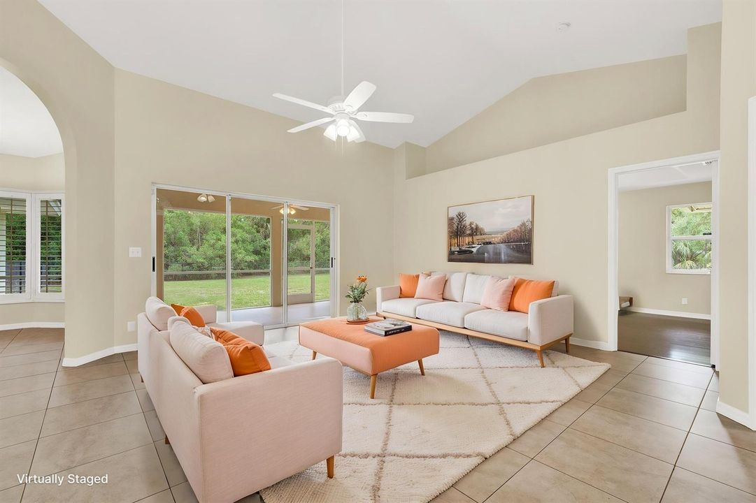 Virtually Staged Living Room
