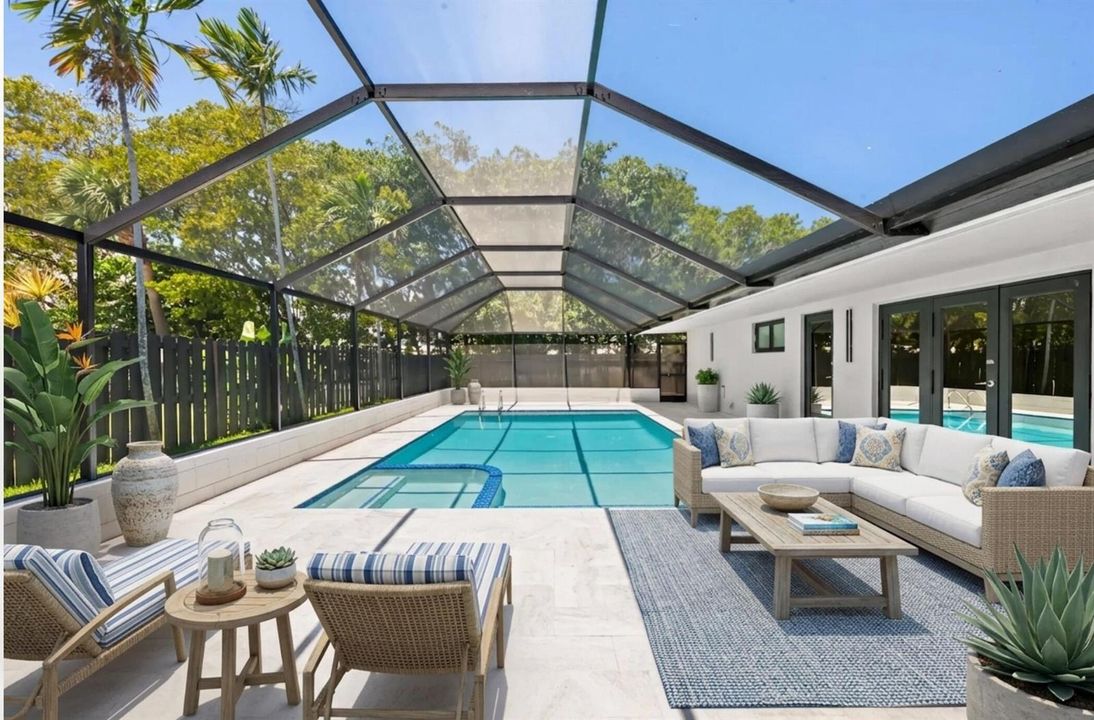 Pool Patio Staged