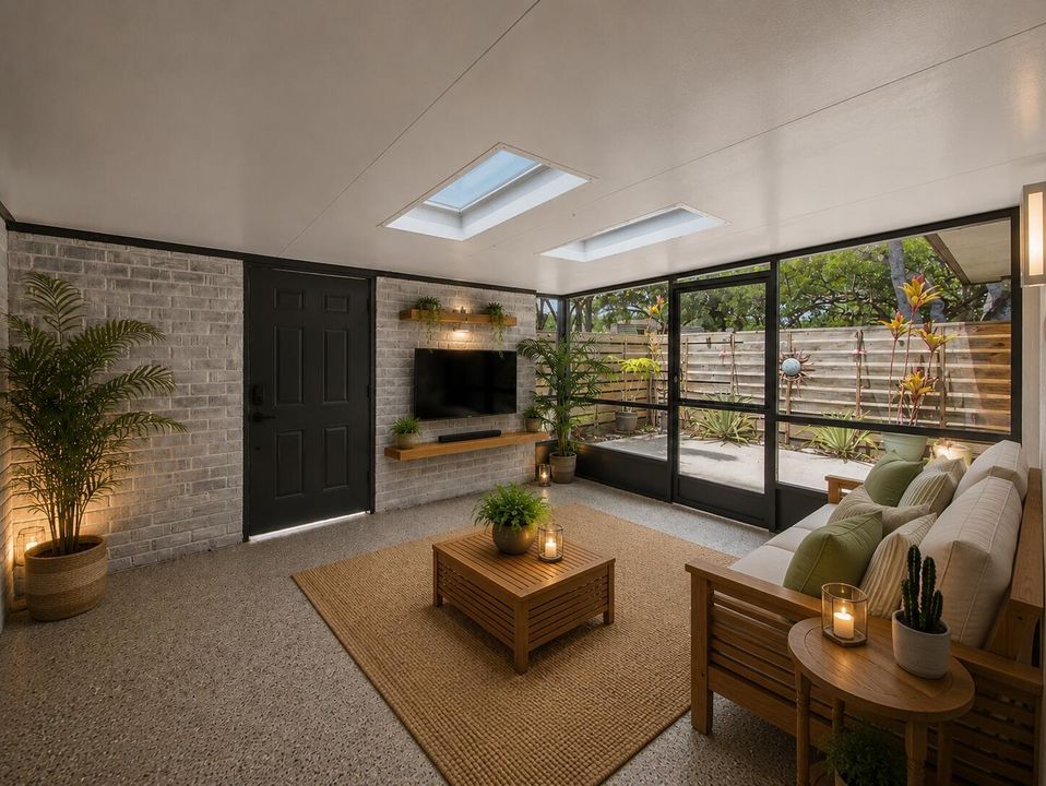 Staged outdoor living