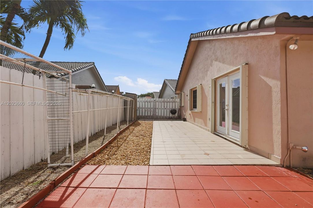 fenced in yard