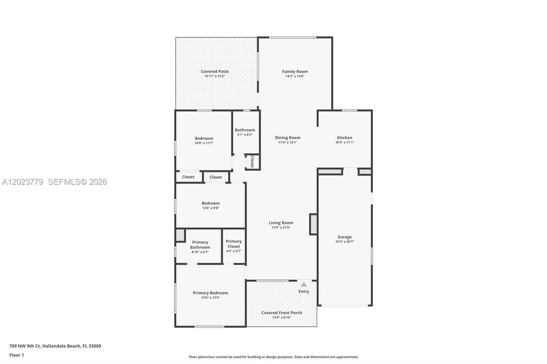 For approximate sizes only. Buyer to verify floor plan sizes