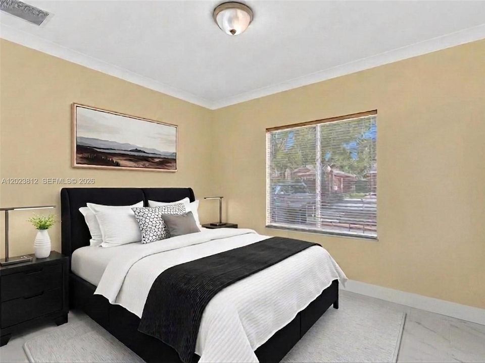 first floor bedroom. virtually staged