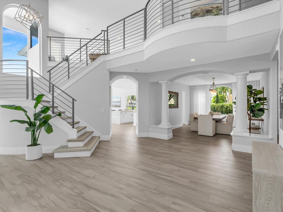 Foyer to Dining Room - Staircase