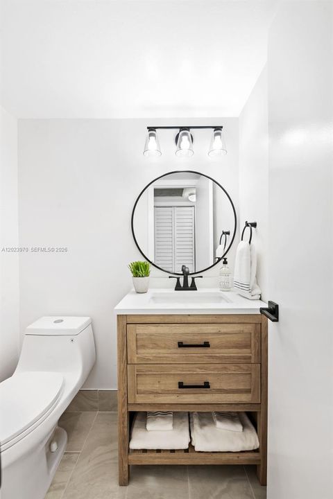 Renovated, Modern Guest Bathroom