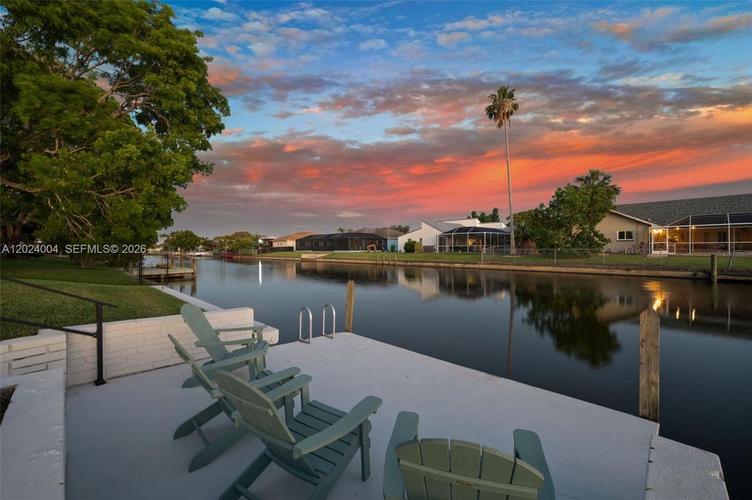 Watch the sunset from your dock