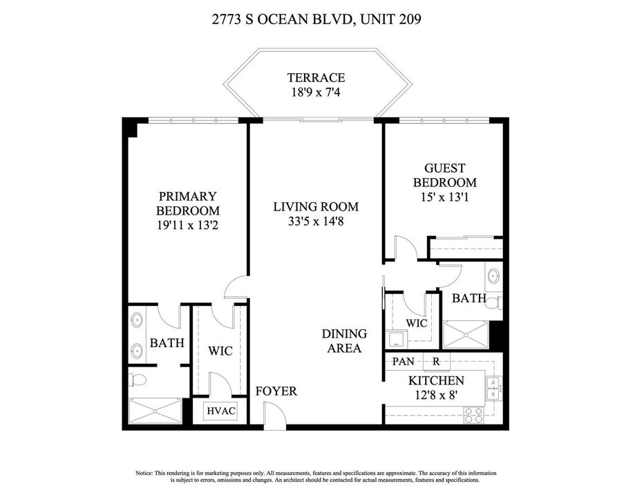 2773 S Ocean -209 Floorplan