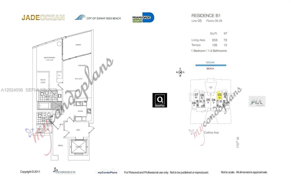 For Sale: $1,150,000 (1 beds, 1 baths, 858 Square Feet)
